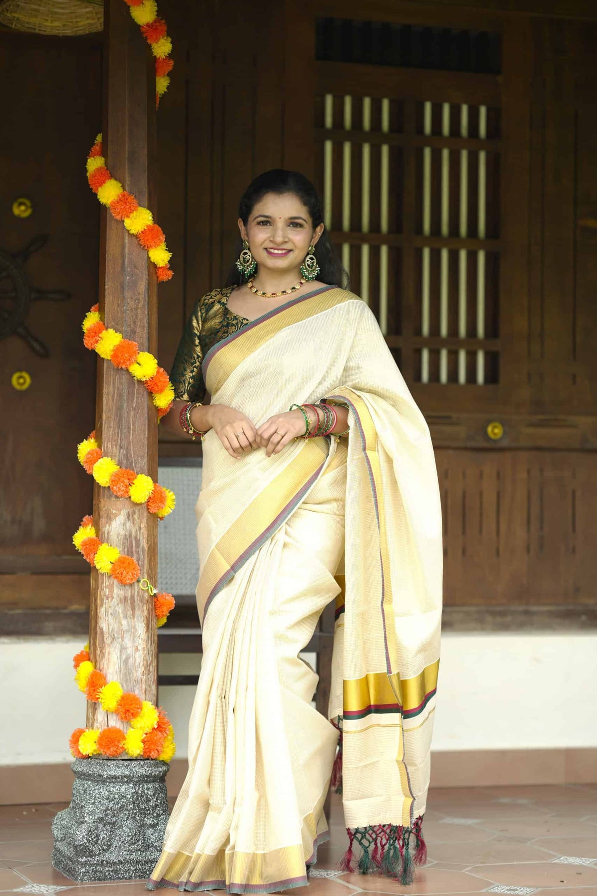 Premium Kerala Kasavu Saree