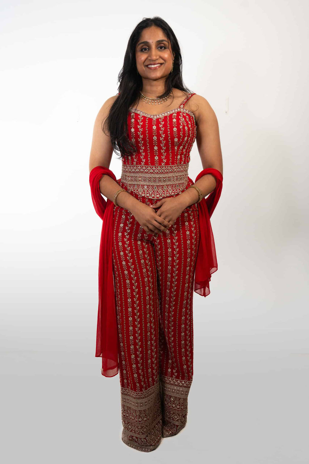 Bright Red Corset Co-ord set