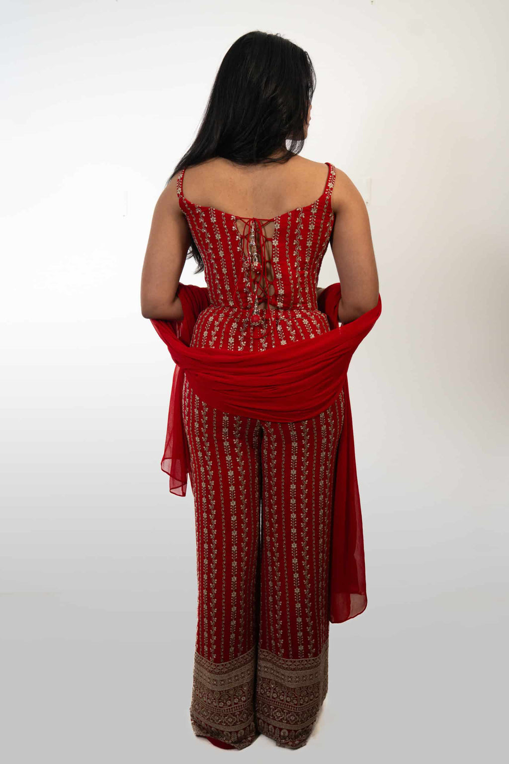 Bright Red Corset Co-ord set