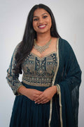 Teal Designer Anarkali Suit