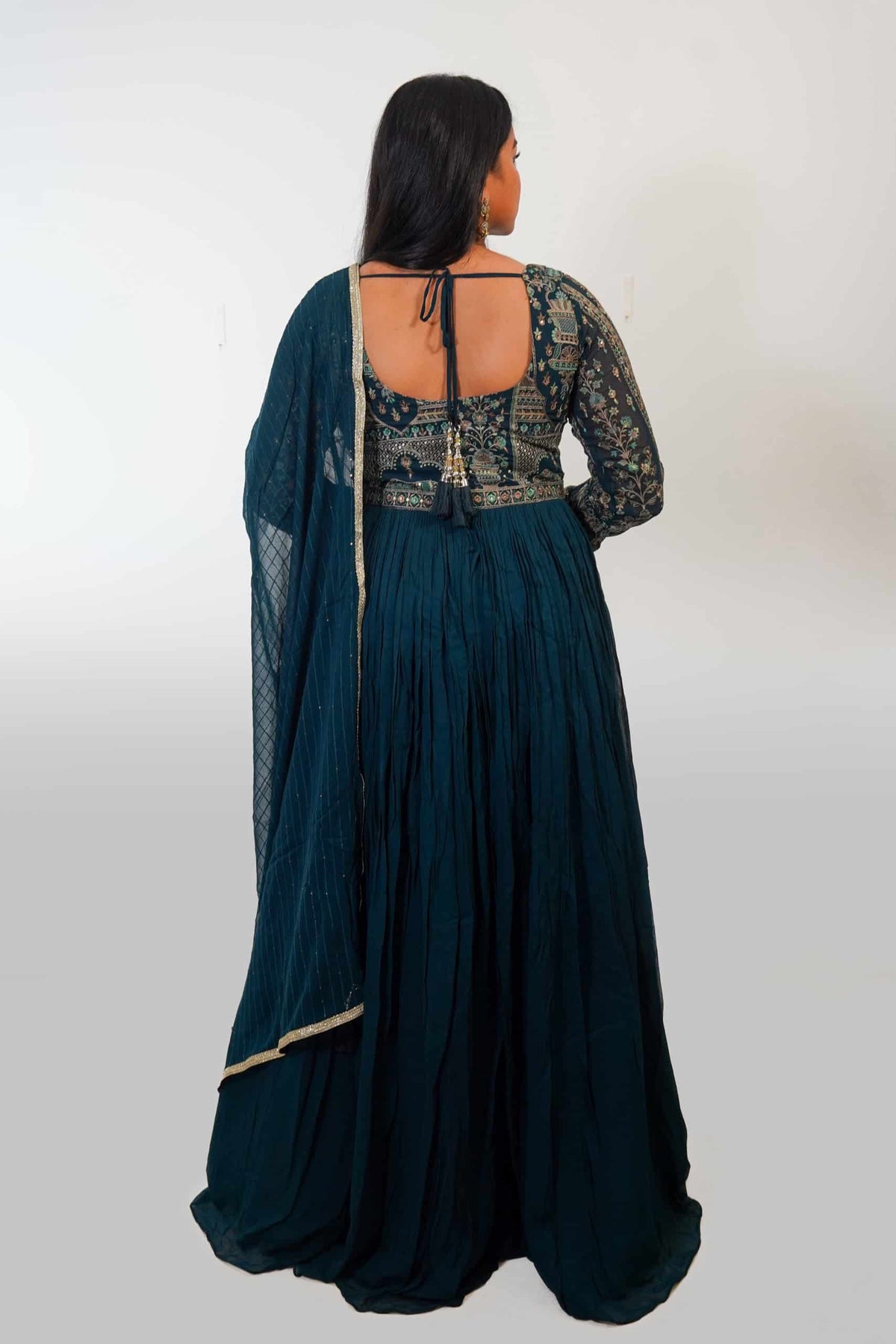 Teal Designer Anarkali Suit