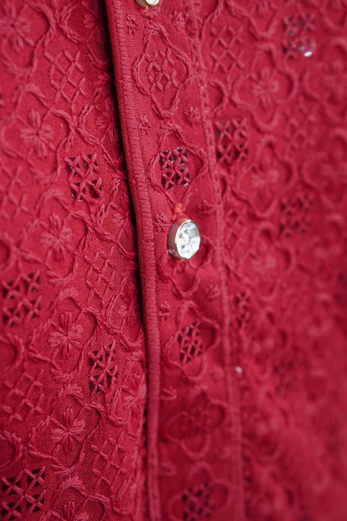 Bold Red Kurta – photo 2