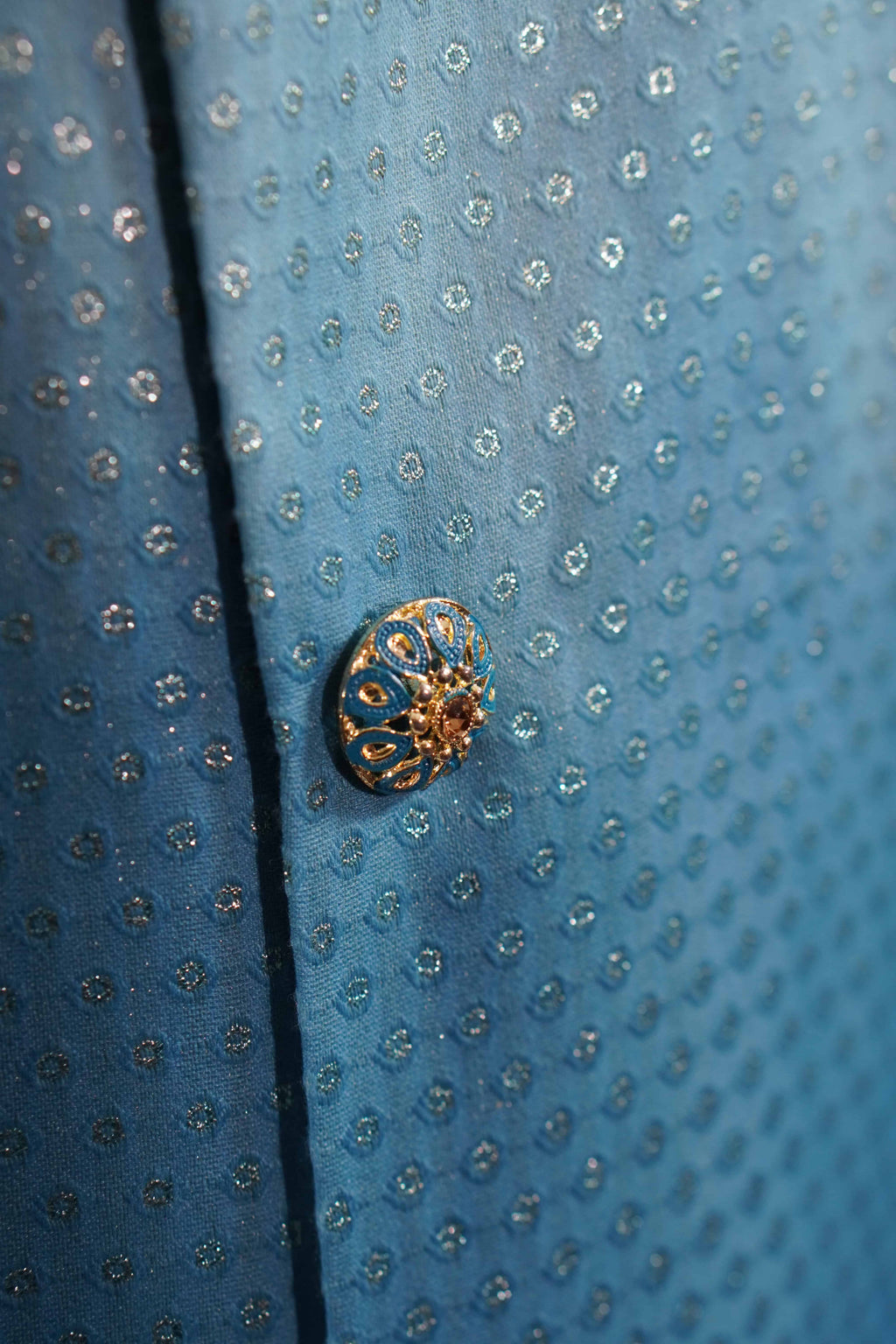 Regal Sea Blue Gradient Sherwani Set – photo 2
