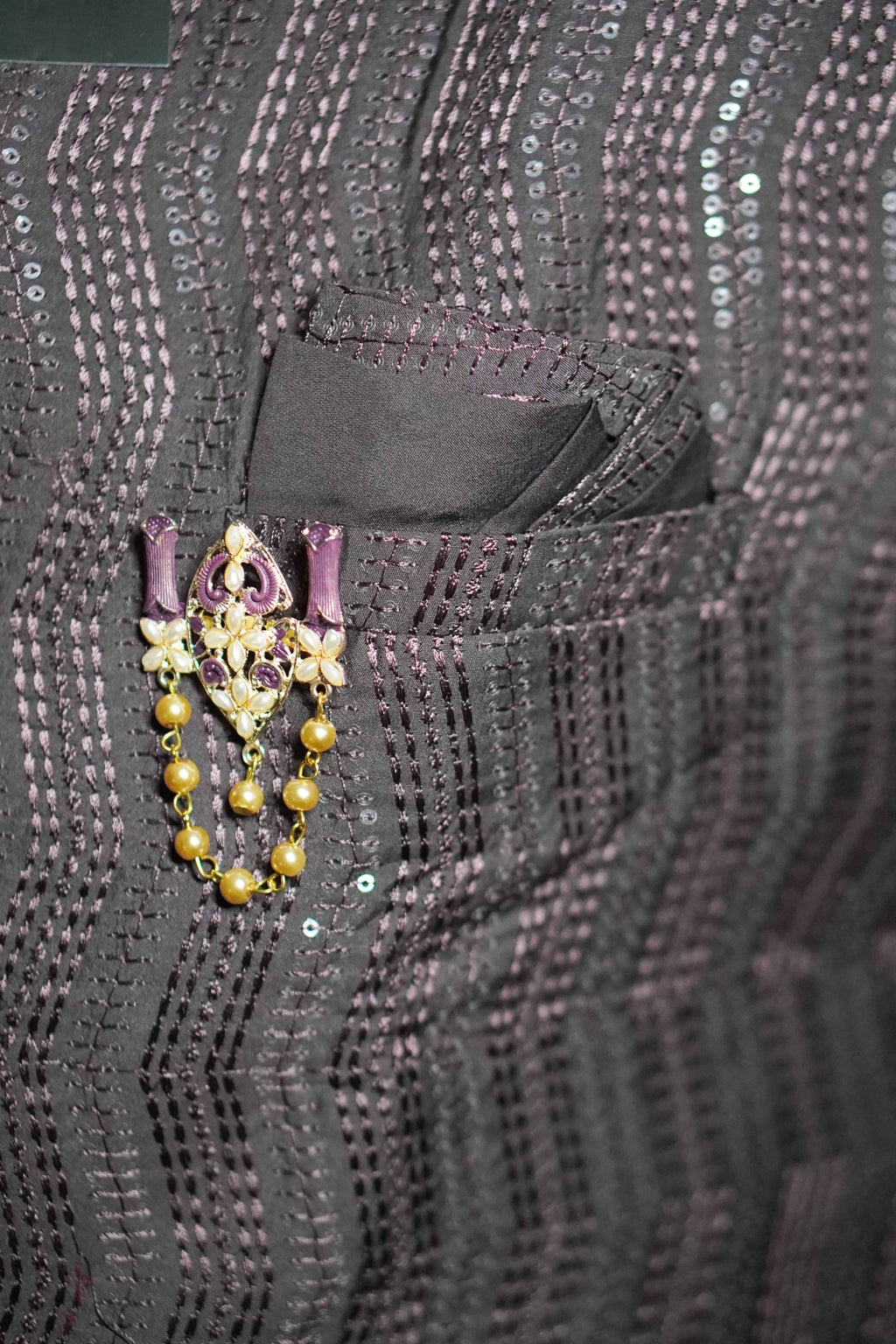 Ethereal Deep Merlot Sherwani Set – photo 3