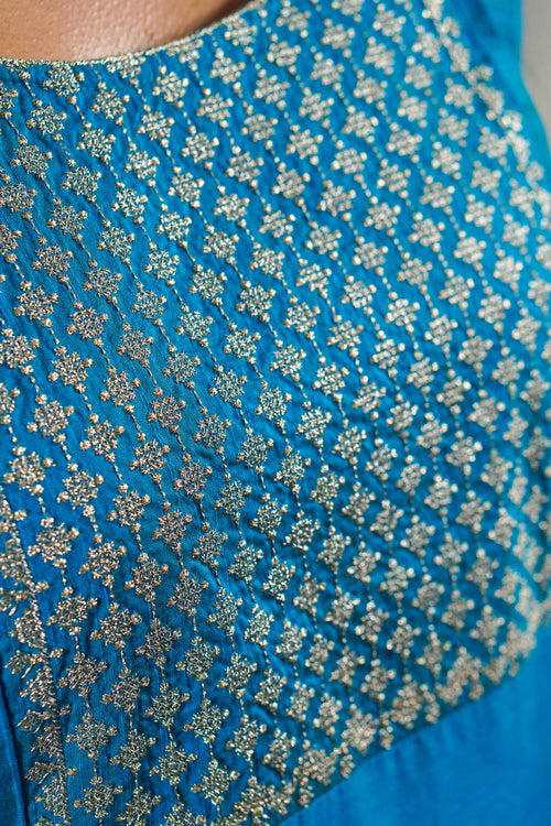 Azure Elegant Blue Kurti – photo 2