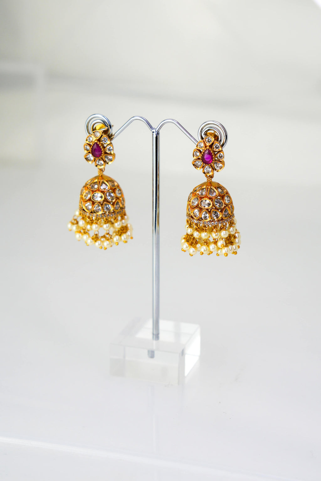 Royal Ruby Jhumkas – photo 1