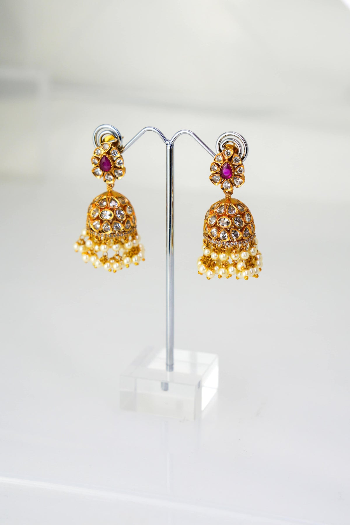 Royal Ruby Jhumkas – photo 1