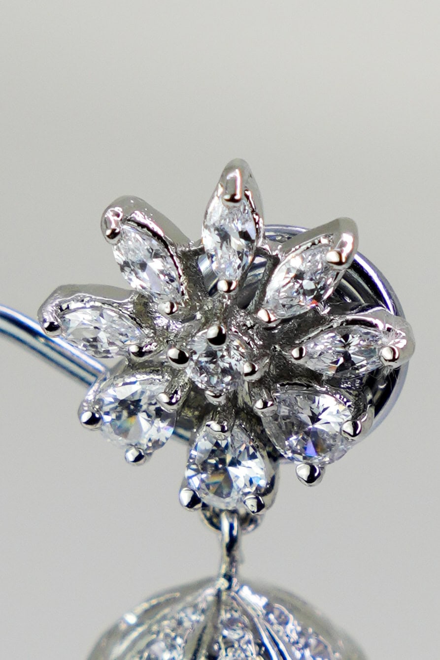 Crystal Bloom Jhumka – photo 4