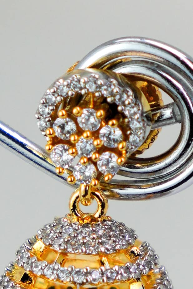 Golden Sparkle Jhumka – photo 3