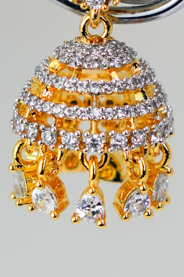 Golden Sparkle Jhumka – photo 4