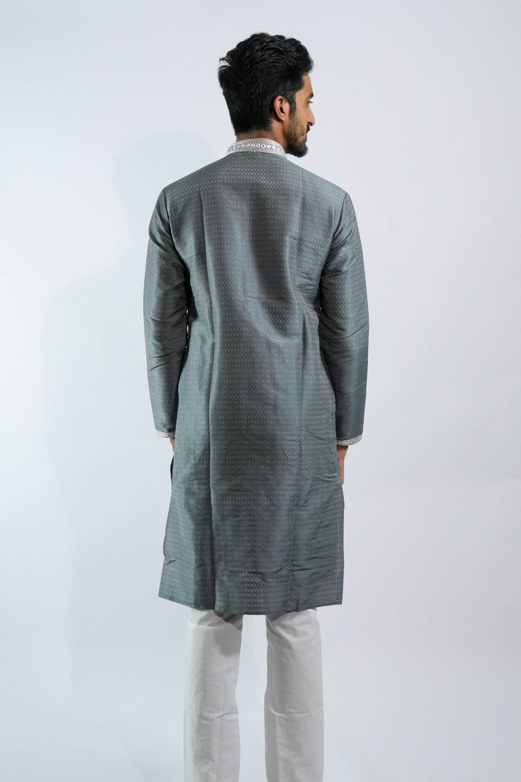 Elegant Grey Kurta Pajama – photo 3