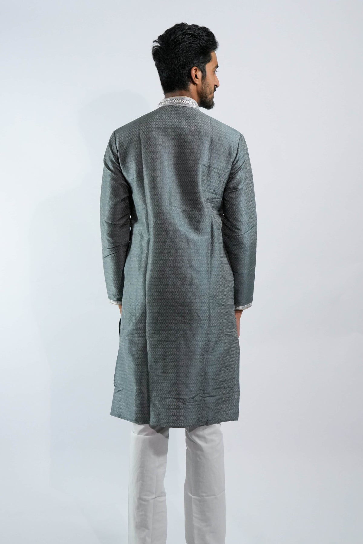 Elegant Grey Kurta Pajama – photo 3