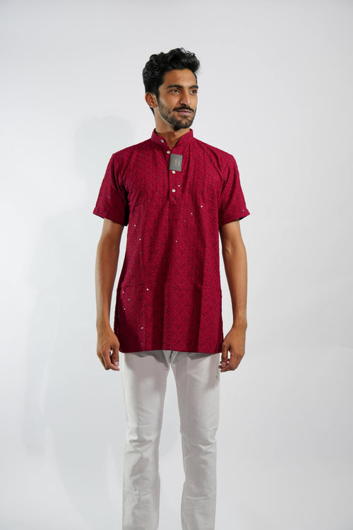 Bold Red Kurta – photo 1