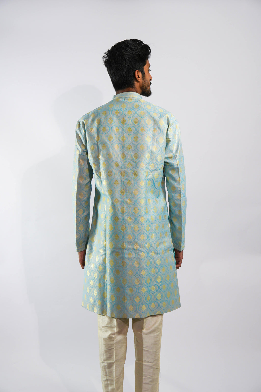 Regal Frost Blue Sherwani Set – photo 4
