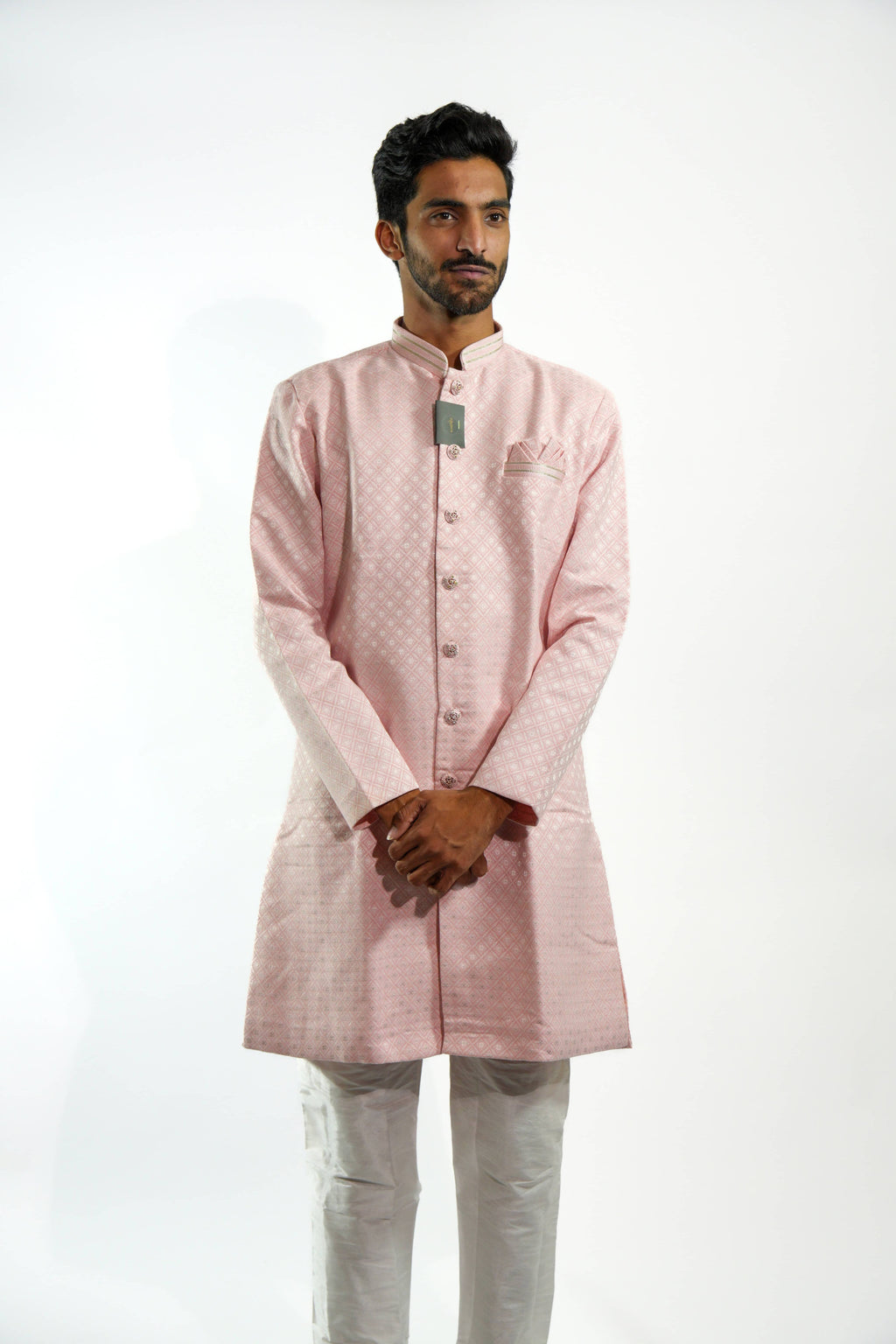 Royal Blush Pink Sherwani Set – photo 1