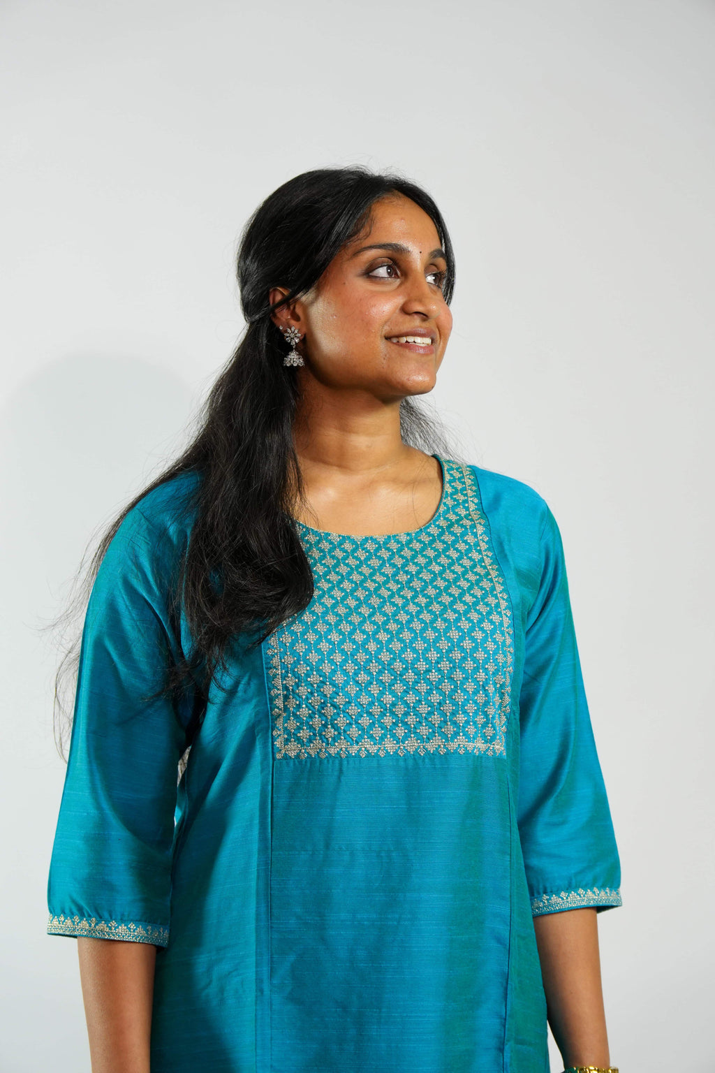 Azure Elegant Blue Kurti – photo 3