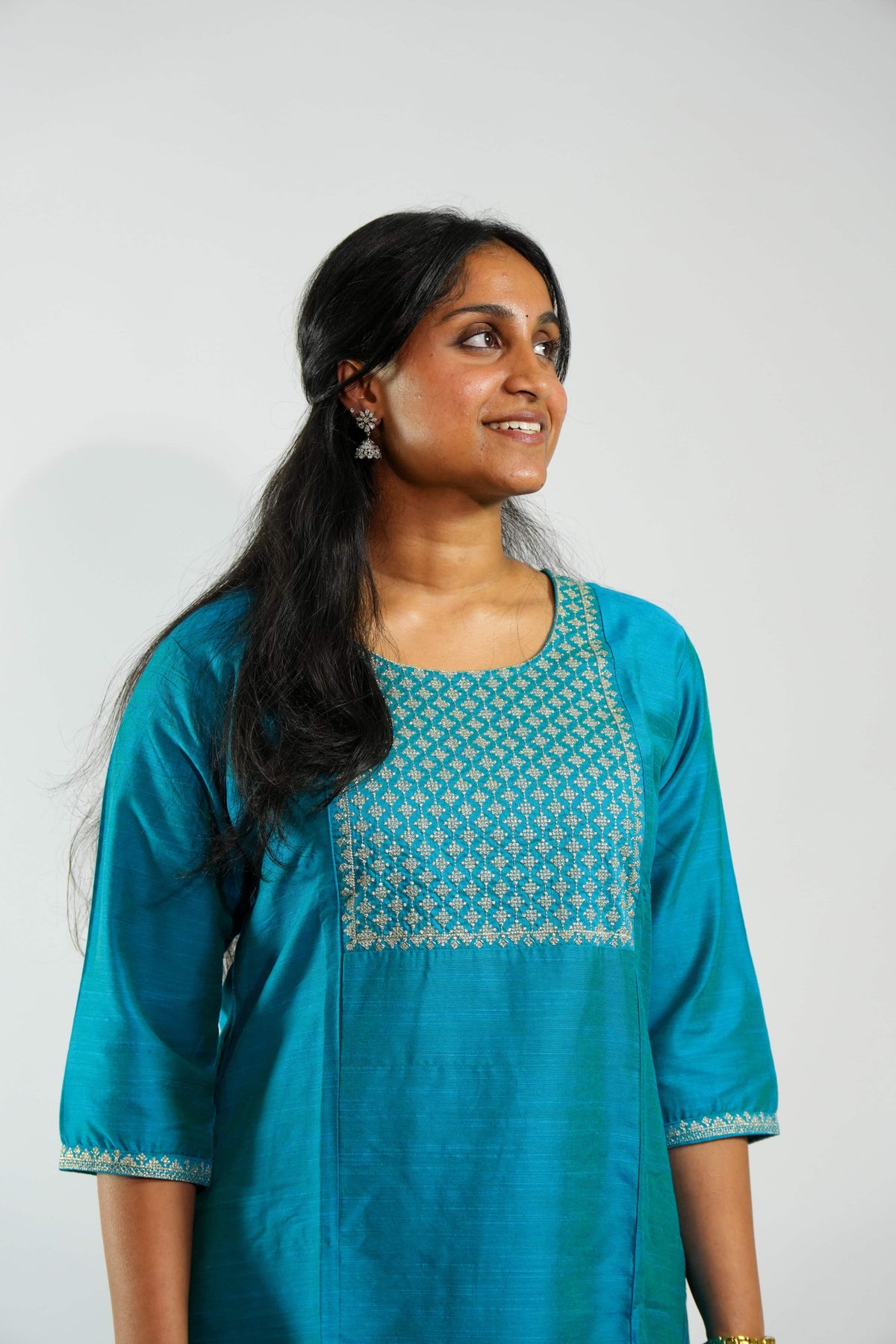 Azure Elegant Blue Kurti – photo 3