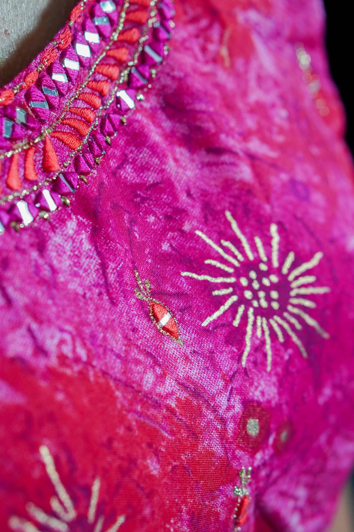 Radiant Royal Pink A-Line Kurti – photo 3