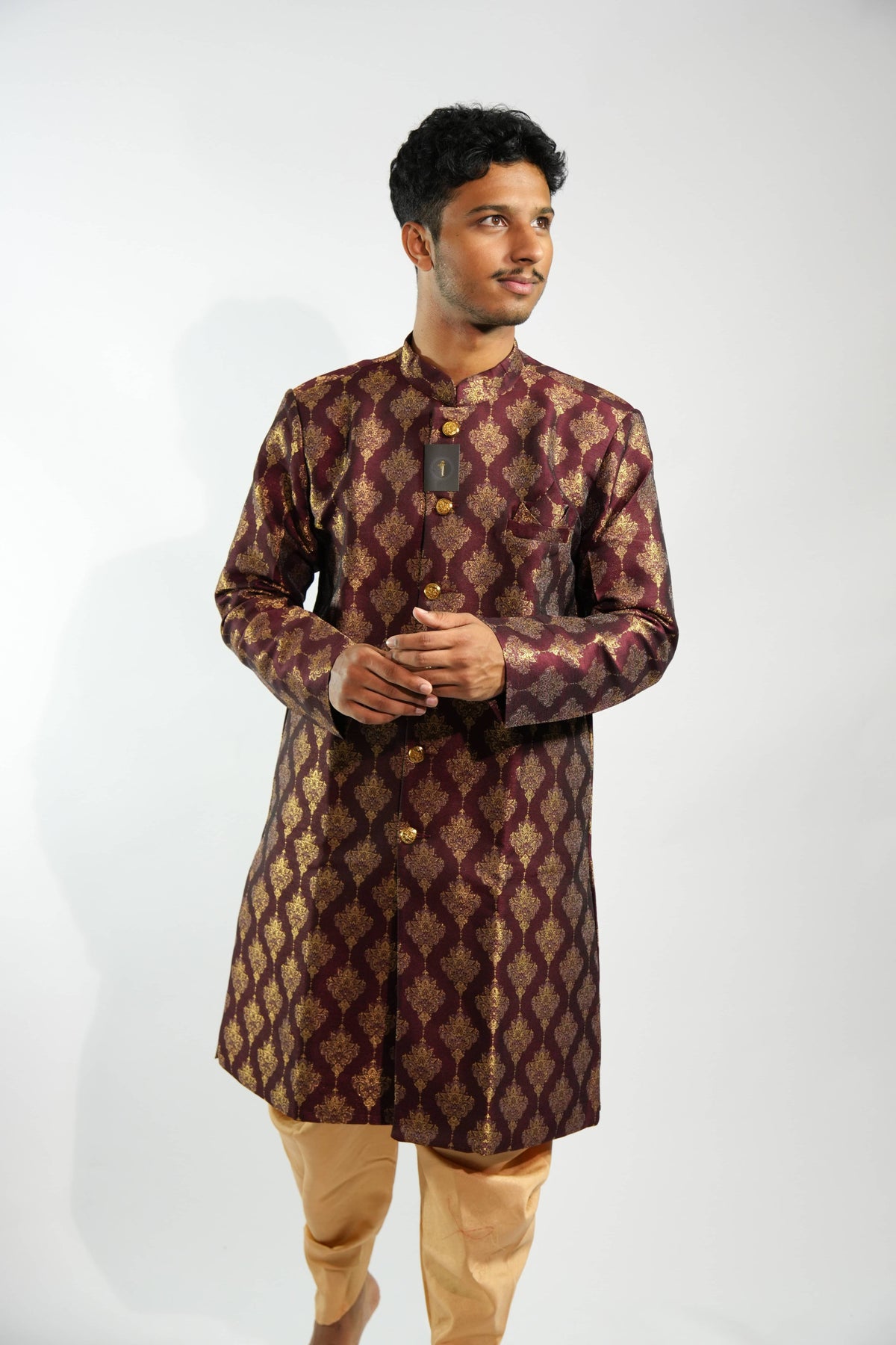 Deep Maroon Sherwani Set – photo 1