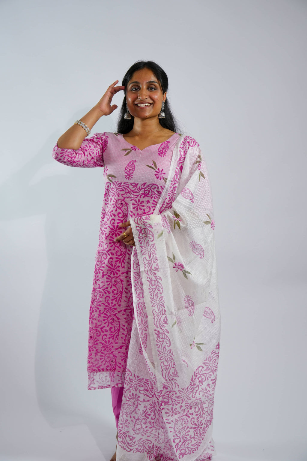 Aurora Floral Pink Salwar Suit – photo 1