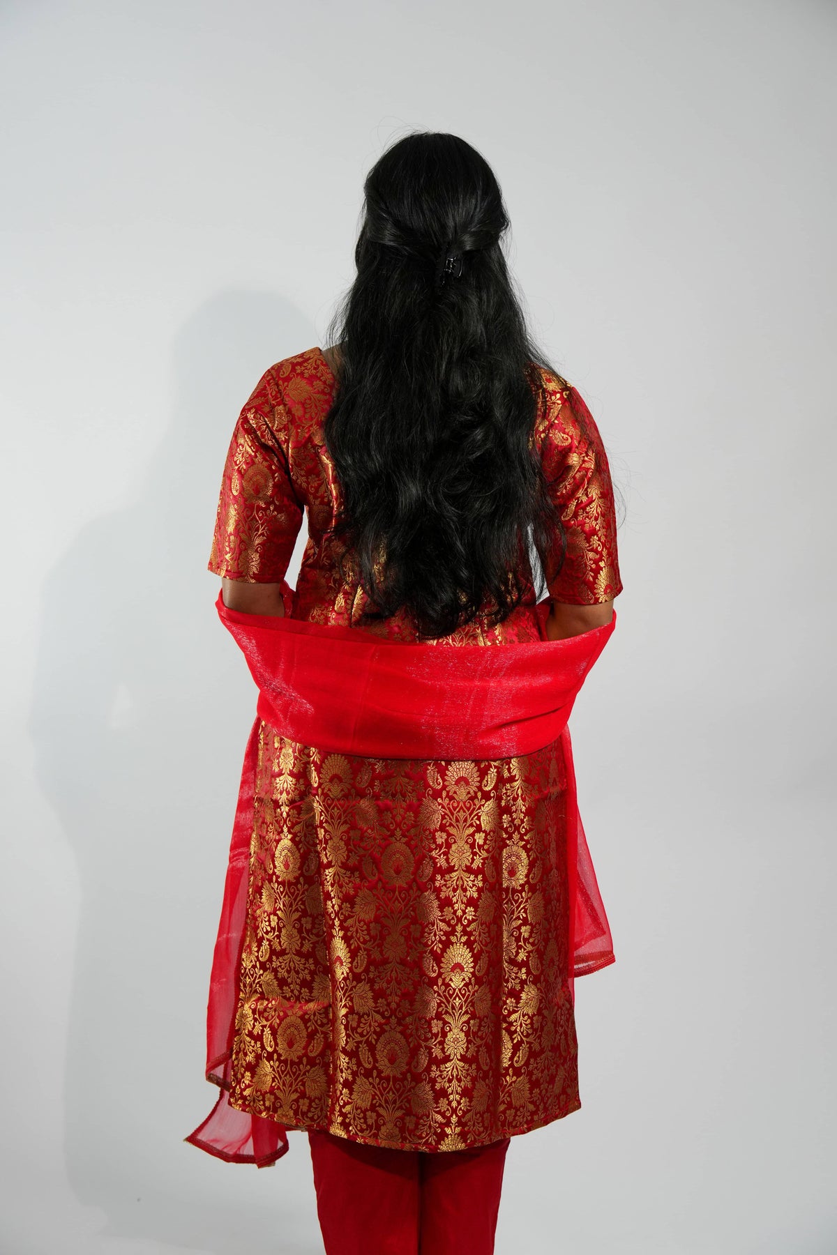 Brocade Red Banarasi Salwar Suit – photo 4