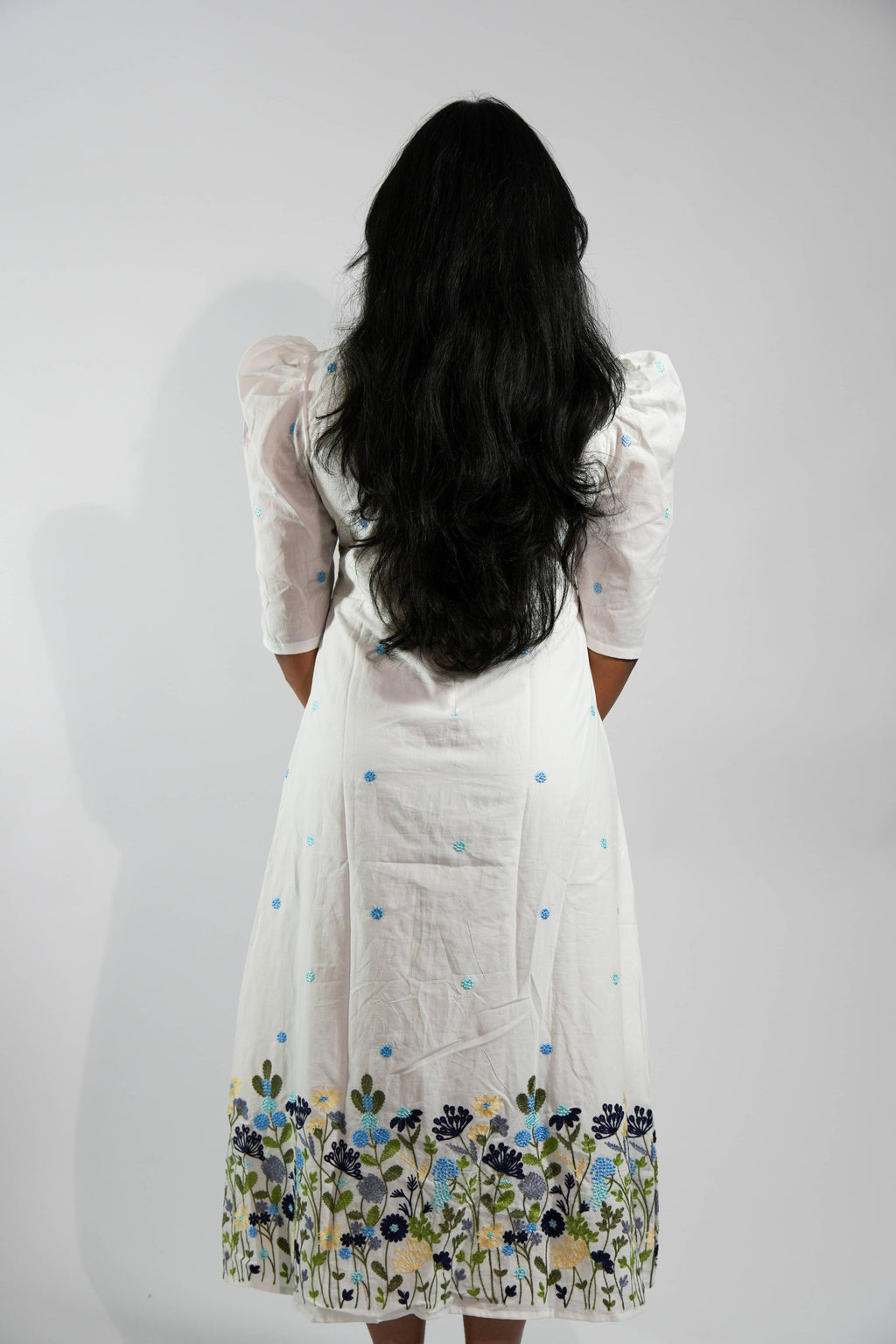 Embroidered Flora White Kurti – photo 4