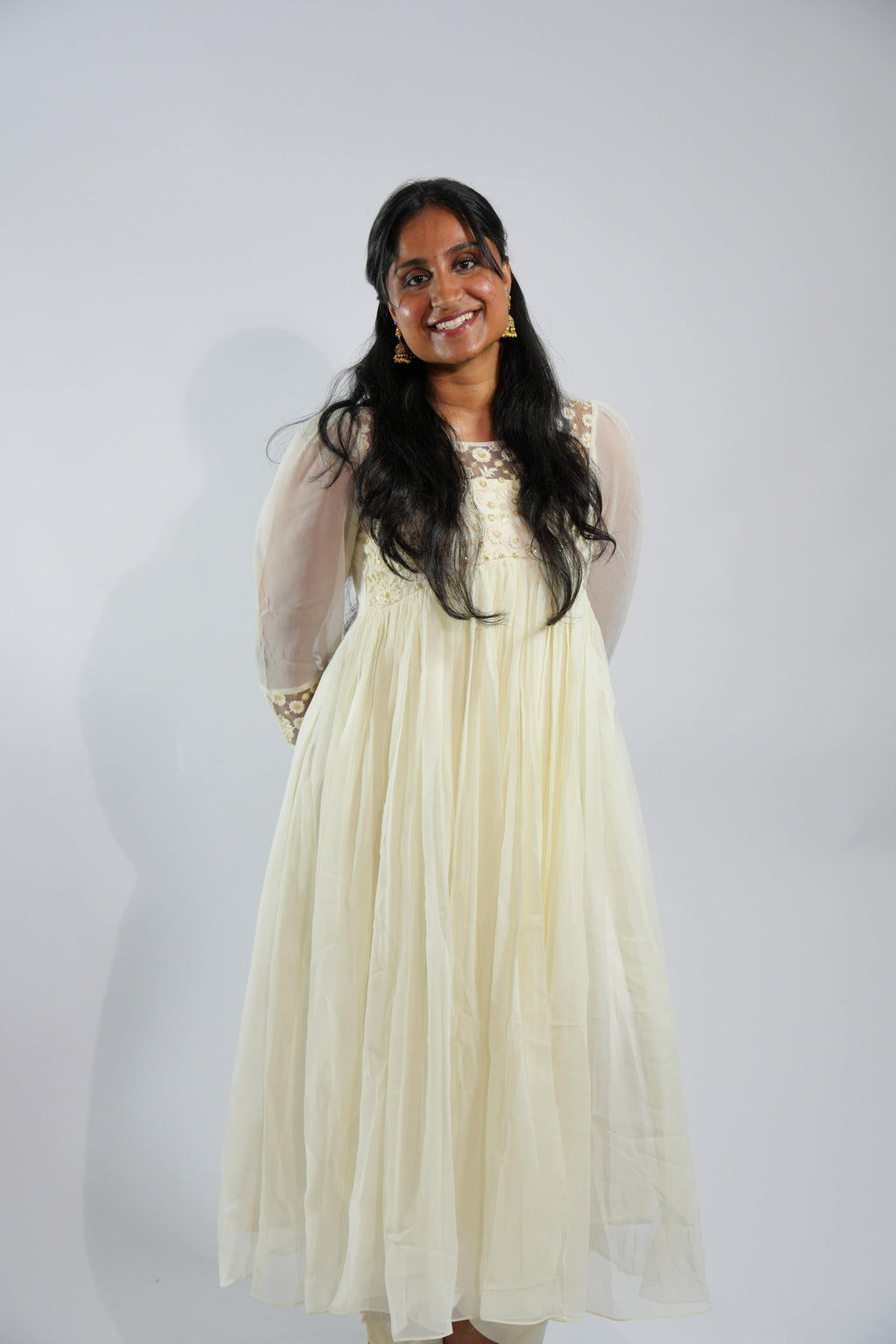 Divine Warm White Frock Kurti – photo 1