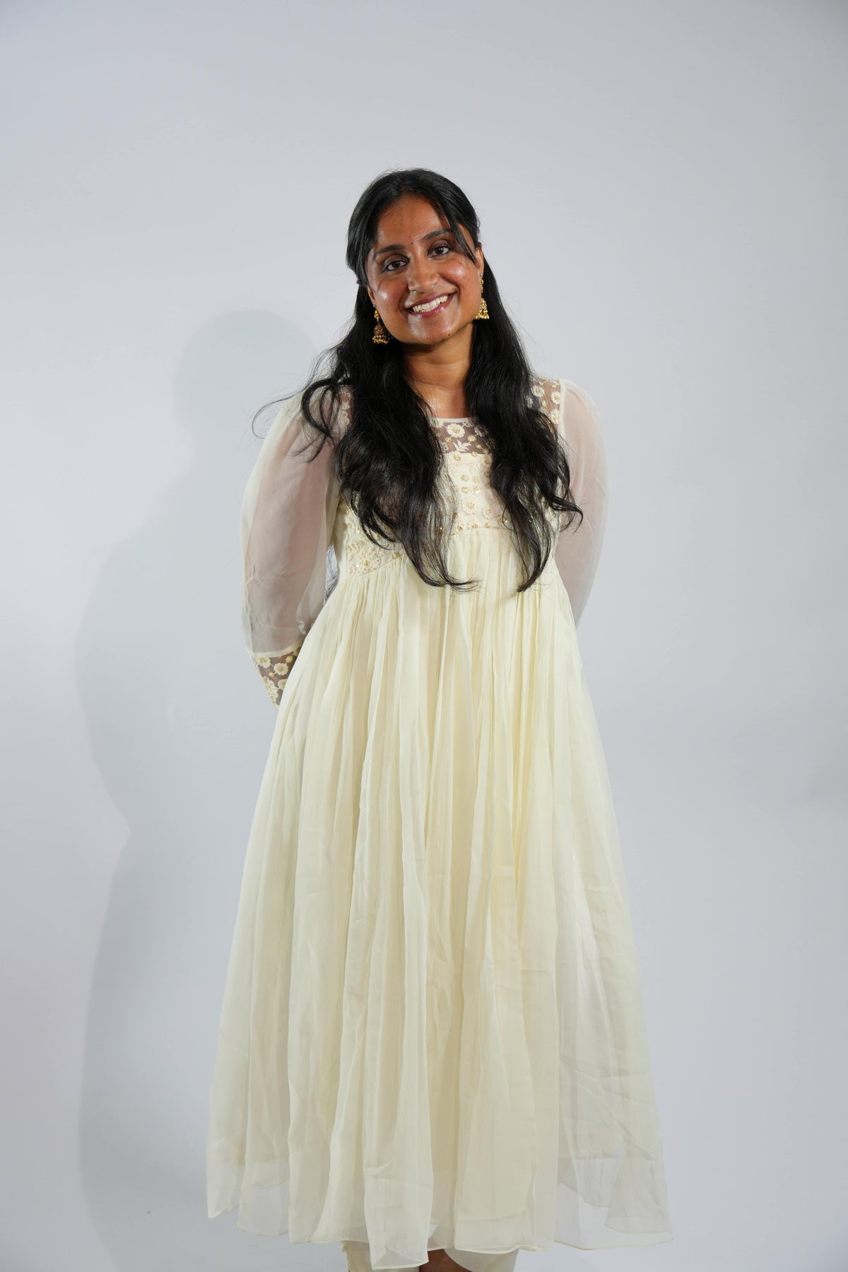 Divine Warm White Frock Kurti – photo 1