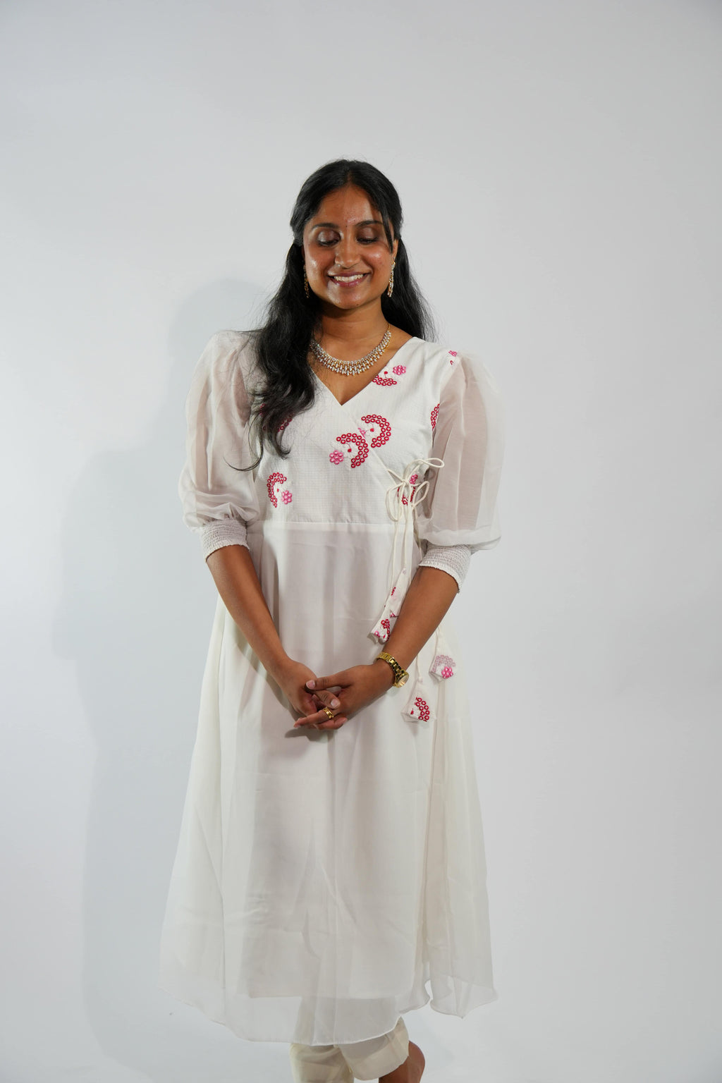 Elegant White A-Line Kurti – photo 1
