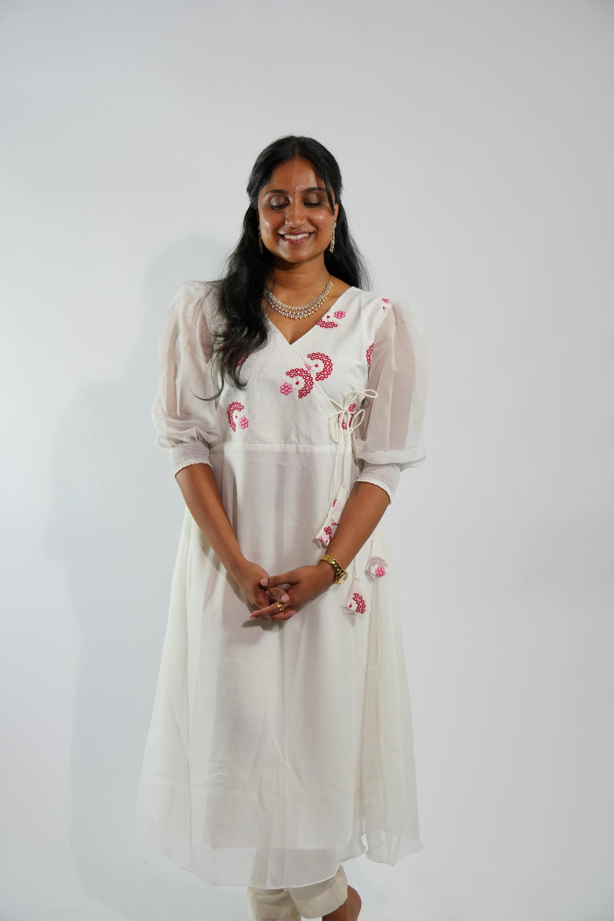 Elegant White A-Line Kurti – photo 1