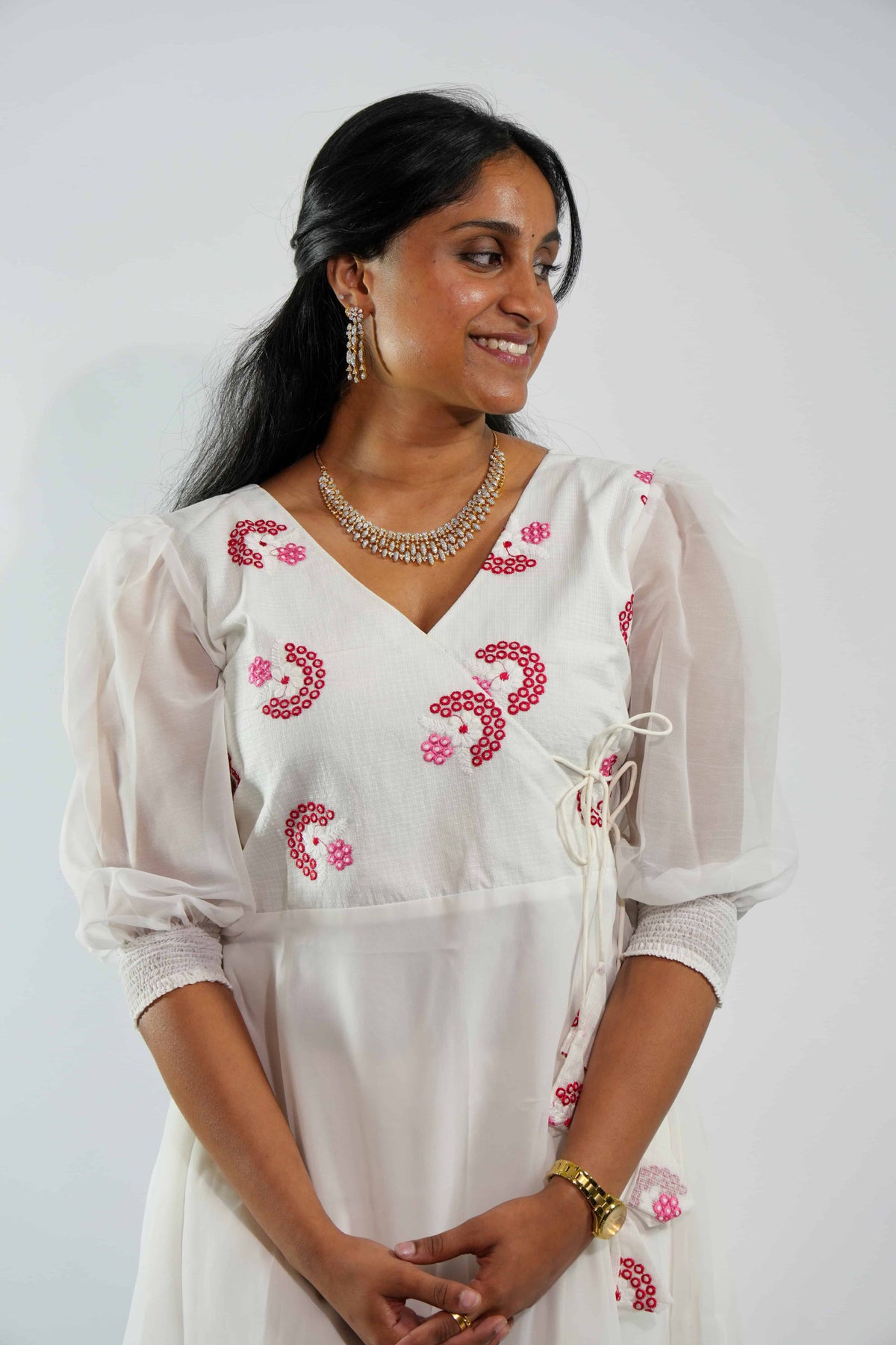 Elegant White A-Line Kurti – photo 2