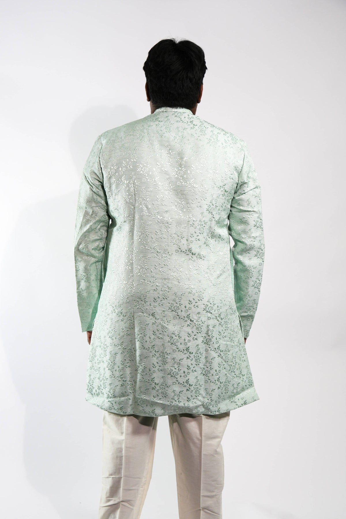 Elegant Pastel Green Sherwani Set – photo 2