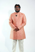 Elegant Dusty Rose Pink Sherwani Set – photo 1