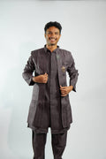Ethereal Deep Merlot Sherwani Set – photo 1