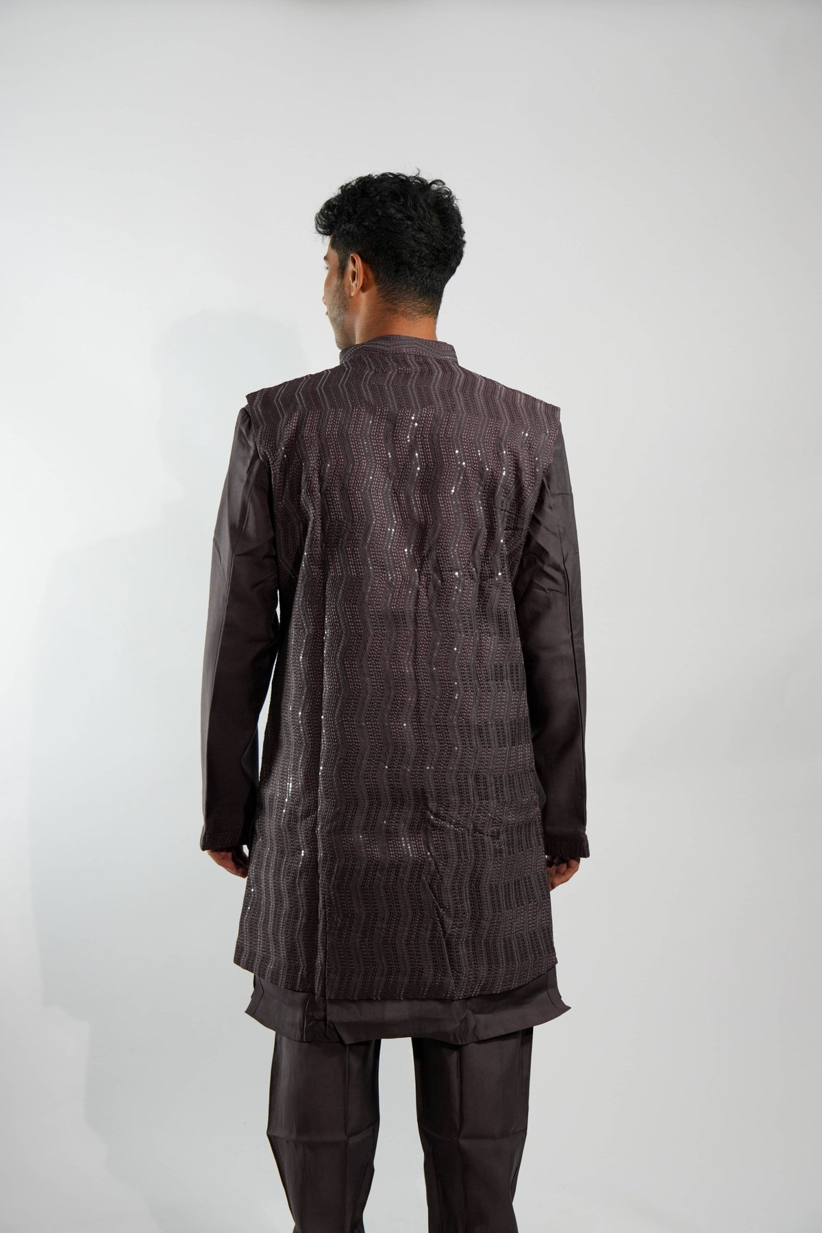 Ethereal Deep Merlot Sherwani Set – photo 2